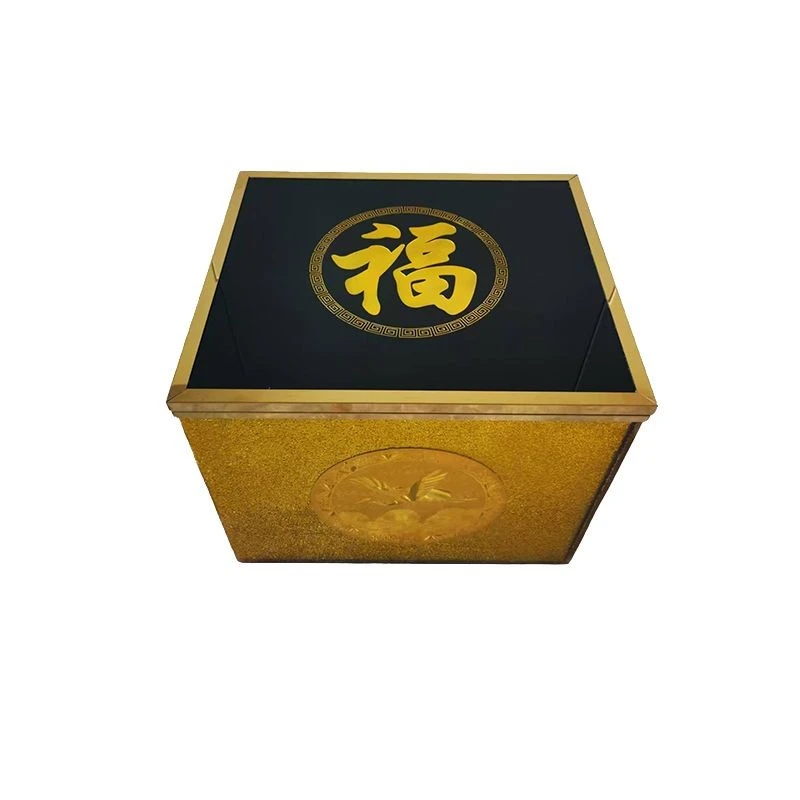 Single Gold-Trim Integrated Burial Vault factory