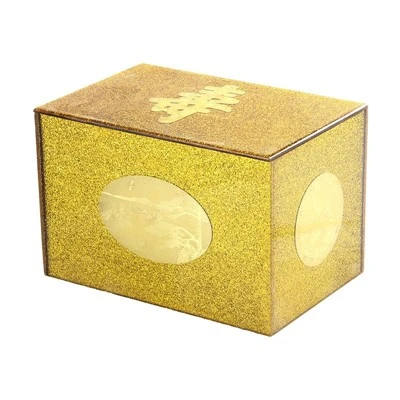 Caja de urna de ataúd de oro estándar